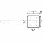 Öntapadós szalagtartó 2,8mm fekete 100db - TMA1212/BK