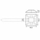 Öntapadós szalagtartó 3,6mm természetes 100db - TMA1919