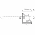 Öntapadós szalagtartó 4,8mm fekete 100db - TMA2828/BK