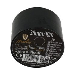 Szigetelő szalag 38mm x 10m fekete PVC - TP3810/BK