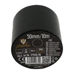 Szigetelő szalag 50mm x 10m fekete PVC - TP5010/BK