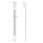 Levehető kábelkötöző 300 mm 7,6 mm fekete PA 6.6 UV - TR7301UV