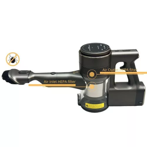 Intelligens vezeték nélküli kézi porszívó 450W 2x2500mAh HEPA V1100