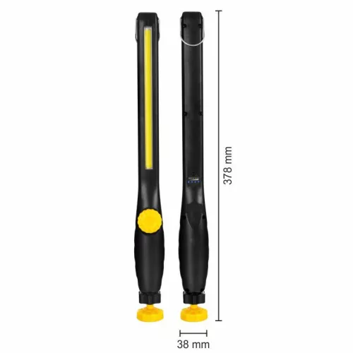 LED tölthető munkalámpa 10W, 400Lm, IPX4, 378xØ38mm - WL03R