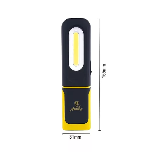LED tölthető munkalámpa 5W COB+3W SMD 350+70 lm, IP44, Li-Ion 1200mAh - WL09R