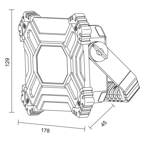 LED Tölthető munkalámpa 10W 1000lm IP54 Li-Ion 4400mAh WL21R