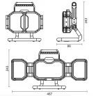 LED Tölthető munkalámpa 30W 3000lm IP54 Li-Ion 6600mAh WL25R