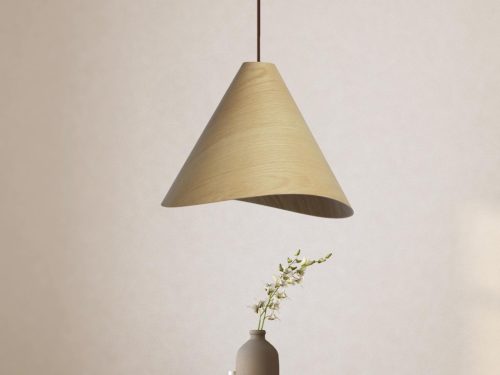 Tömör tölgyfa függőlámpa E27 foglalattal, Ø450x350 mm, max 60W - WRE012