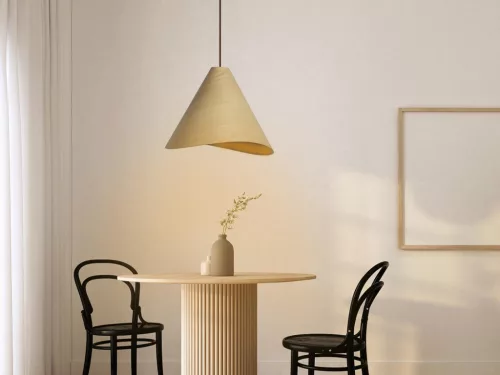 Tömör tölgyfa függőlámpa E27 foglalattal, Ø450x350 mm, max 60W - WRE012