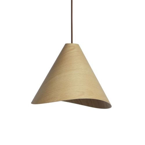 Tömör tölgyfa függőlámpa E27 foglalattal, Ø450x350 mm, max 60W - WRE012