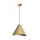 Tömör tölgyfa függőlámpa E27 foglalattal, Ø450x350 mm, max 60W - WRE012