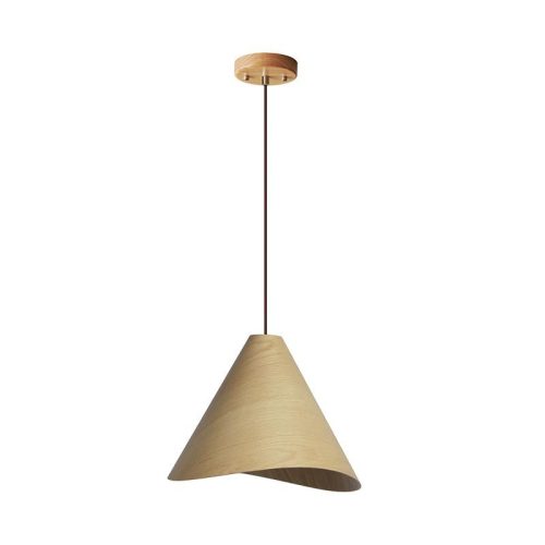 Tömör tölgyfa függőlámpa E27 foglalattal, Ø450x350 mm, max 60W - WRE012