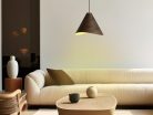 Tömör tölgyfa függőlámpa E27 foglalattal, Ø330x250 mm, max 60W - WRE021