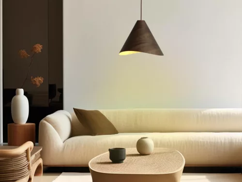 Tömör tölgyfa függőlámpa E27 foglalattal, Ø330x250 mm, max 60W - WRE021