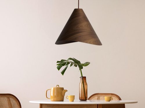 Tömör tölgyfa függőlámpa E27 foglalattal, Ø450x350 mm, max 60W - WRE022