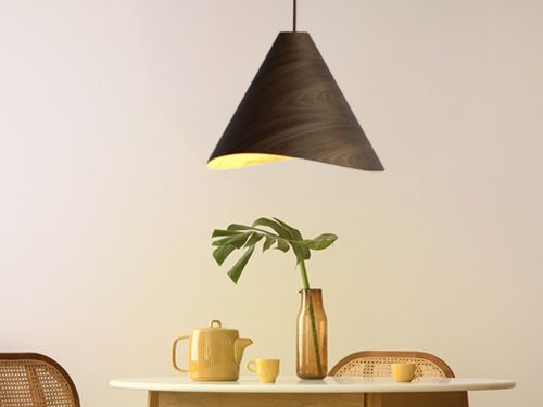 Tömör tölgyfa függőlámpa E27 foglalattal, Ø450x350 mm, max 60W - WRE022