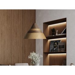   Tömör tölgyfa függőlámpa E27 foglalattal, Ø330x220 mm, max 60W - WRE031