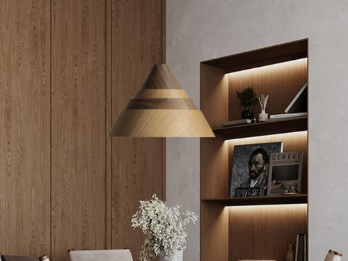 Tömör tölgyfa függőlámpa E27 foglalattal, Ø330x220 mm, max 60W - WRE031