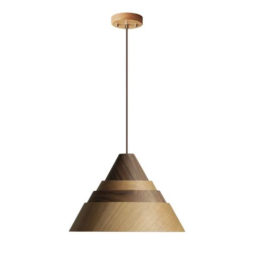 Tömör tölgyfa függőlámpa E27 foglalattal, Ø330x220 mm, max 60W - WRE031
