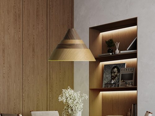 Tömör tölgyfa függőlámpa E27 foglalattal, Ø330x220 mm, max 60W - WRE031