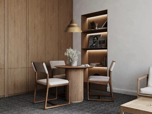 Tömör tölgyfa függőlámpa E27 foglalattal, Ø330x220 mm, max 60W - WRE031