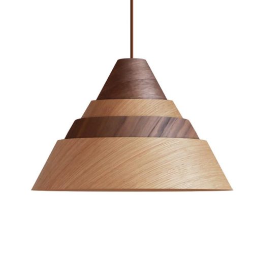 Tömör tölgyfa függőlámpa E27 foglalattal, Ø330x220 mm, max 60W - WRE031