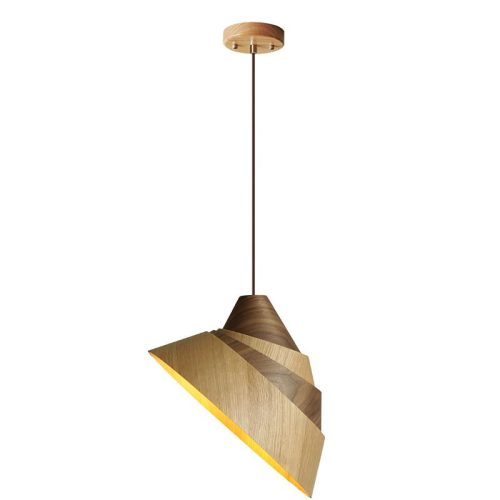 Tömör tölgyfa függőlámpa E27 foglalattal, Ø330x220 mm, max 60W - WRE031