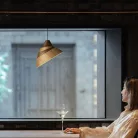 Tömör tölgyfa függőlámpa E27 foglalattal, Ø330x220 mm, max 60W - WRE031