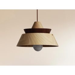   Tömör tölgyfa függőlámpa E27 foglalattal, Ø330x180 mm, max 60W - WRE041