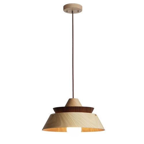 Tömör tölgyfa függőlámpa E27 foglalattal, Ø330x180 mm, max 60W - WRE041