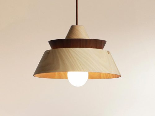 Tömör tölgyfa függőlámpa E27 foglalattal, Ø330x180 mm, max 60W - WRE041