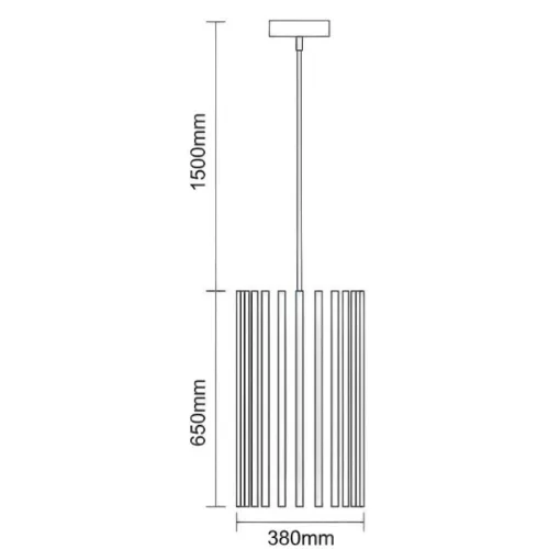 Tömör fa függőlámpa E27 foglalat, max. 60W, Ø380x650 mm - WRE051