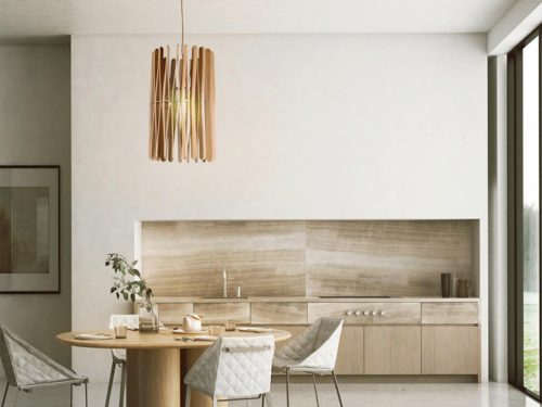 Tömör fa függőlámpa E27 foglalat, max. 60W, Ø380x650 mm - WRE051