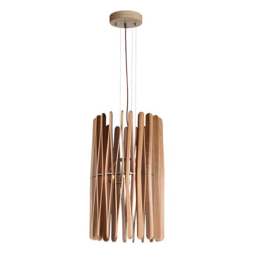 Tömör fa függőlámpa E27 foglalat, max. 60W, Ø380x650 mm - WRE051
