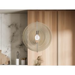   Tömör fa függőlámpa E27 foglalat, max. 60W, Ø435 mm - WRE061
