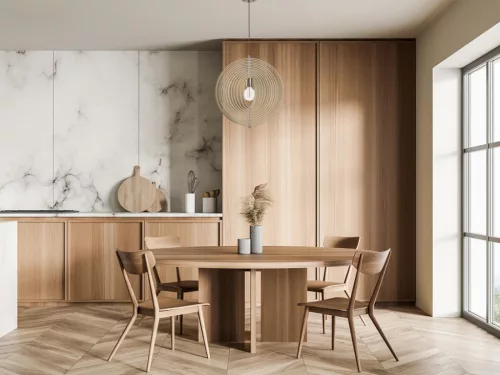 Tömör fa függőlámpa E27 foglalat, max. 60W, Ø435 mm - WRE061