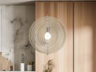 Tömör fa függőlámpa E27 foglalat, max. 60W, Ø435 mm - WRE061