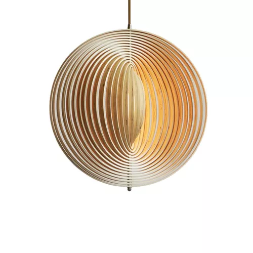 Tömör fa függőlámpa E27 foglalat, max. 60W, Ø435 mm - WRE061