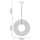 Tömör fa függőlámpa E27 foglalat, max. 60W, Ø435 mm - WRE061