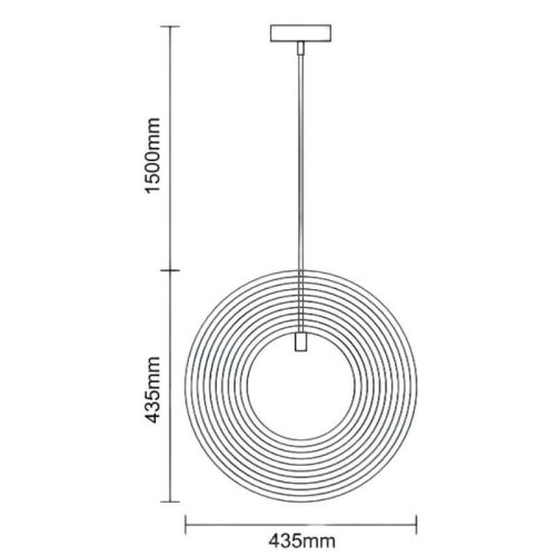 Tömör fa függőlámpa E27 foglalat, max. 60W, Ø435 mm - WRE061