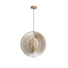 Tömör fa függőlámpa E27 foglalat, max. 60W, Ø435 mm - WRE061