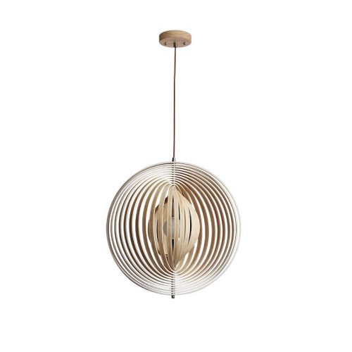Tömör fa függőlámpa E27 foglalat, max. 60W, Ø435 mm - WRE061