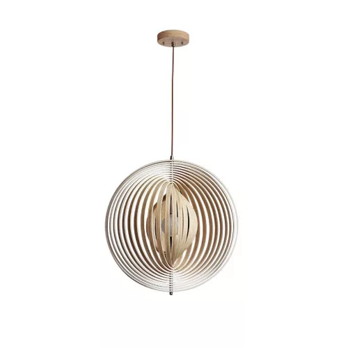 Tömör fa függőlámpa E27 foglalat, max. 60W, Ø435 mm - WRE061