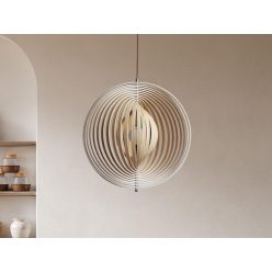   Tömör fa gömb függőlámpa E27 foglalat, max. 60W, Ø500 mm - WRE062