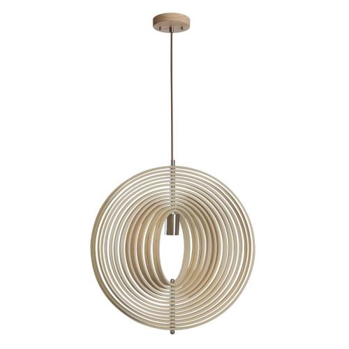 Tömör fa gömb függőlámpa E27 foglalat, max. 60W, Ø500 mm - WRE062