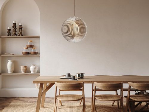 Tömör fa gömb függőlámpa E27 foglalat, max. 60W, Ø500 mm - WRE062