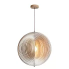 Tömör fa gömb függőlámpa E27 foglalat, max. 60W, Ø500 mm - WRE062