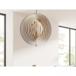   Tömör fa gömb függőlámpa E27 foglalat, max. 60W, Ø590 mm - WRE063