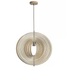 Tömör fa gömb függőlámpa E27 foglalat, max. 60W, Ø590 mm - WRE063