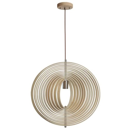 Tömör fa gömb függőlámpa E27 foglalat, max. 60W, Ø590 mm - WRE063